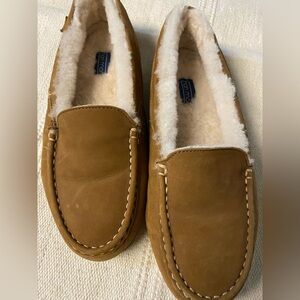 Hair Mari women’s slippers/ loafers , leather shearling